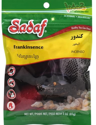 Sadaf Frankincense - Condor Livani Incense - Frankincense Incense for Meditation - Non-Edible - Kosher - 3 Oz Resealable Bag