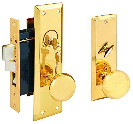 Segal SE 26010 Mortise Lock Set, Brass Right Hand, 2-1/2 In. Backset, Surface Mounted (Single Pack)