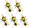 POFET 5 Stück Bienen Insekt Tier Ornament Fee Garten Miniatur Blumentopf Pflanzer Dekor Kinder Outdoor-Spielzeug