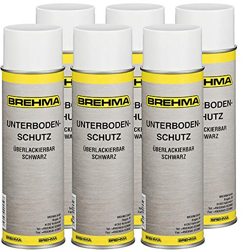 BREHMA 6X Unterbodenschutz Steinschlagschutz Spray schwarz 500ml UBS