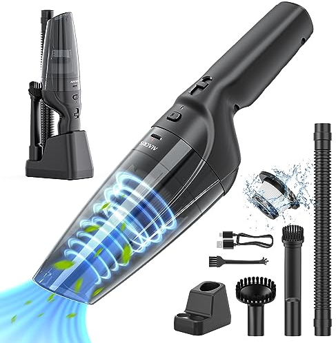 ALACRIS Handheld Vacuum with Charging Storage Base, Cordless Handheld Hoover 9500PA Powerful Suction, Portable Car Vacuum Cleaner for Cleaning Car, Home, Pet Hair