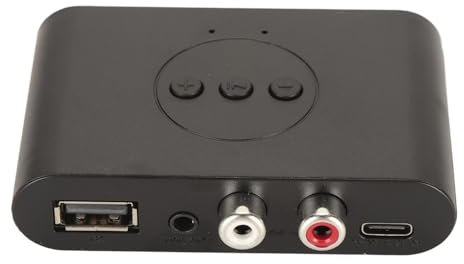 Adaptador de Receptor de Audio Bluetooth, Extensor Inalámbrico Bluetooth NFC, Compatible con Disco U de 3,5 Mm AUX o RCA Adaptador de Sonido Inalámbrico para Amplificador de