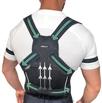 JEBOLT Correcteur de Posture Homme et Femme. Redresseur de dos avec Maintien du Dos, du Cou et des Epaules - Posture Correcteur dos avec Ceinture Dorsale Homme et Femme pour Soulager Posture Pro