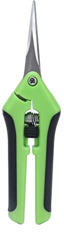 Baxnore poda, cizalladura, tijeras de jardín de acero inoxidable, tijeras de recorte de jardín, cortadores cargados de resorte, tijeras de cizallamiento para el jardín para cortar (Verde)