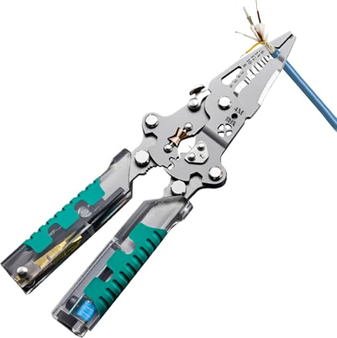 Décapant Câble | Pince Électricien Multifonction avec Testeur de Tension,Pince Pliante, Tournevis Polyvalent pour Bricolage Automobile Électricien