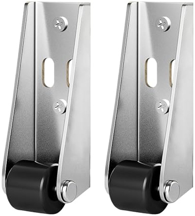 ZenithQuest 2 Pack Heavy Duty Support Wheels, Stainless Steel PP Nylon Quiet Wear Resistant Casters, for Furniture Drawers Island Platforms Door Sagging Repair