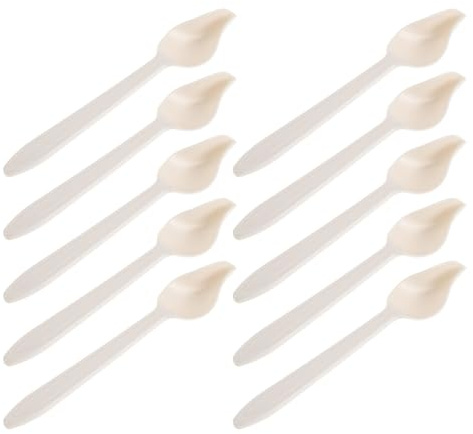 VILLFUL 10 St Plastskedar för Fågelmatning Smal Spets Handmatare för Papegojor och Smådjur Säker och Ergonomisk Fågelmatare för Ungar Kanariefåglar Undulater och Finkar