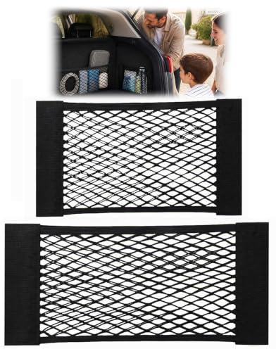 Red de Almacenamiento para Maletero de Coche, 2 Piezas, Negro