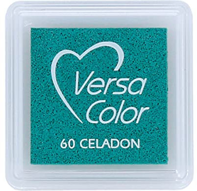 Tsukineko VersaColor Stempelkissen - Grün, Celadon - Klein - Deckend, Wassbasis - Wasserfest - Embossing