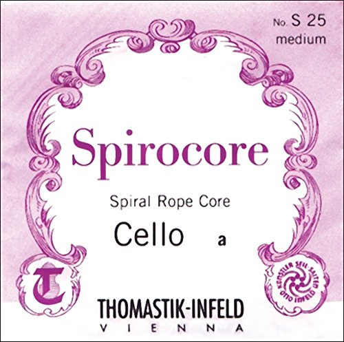 Thomastik Einzelsaite für Cello 4/4 Spirocore - C-Saite Spiralseilkern, Silber umsponnen, weich