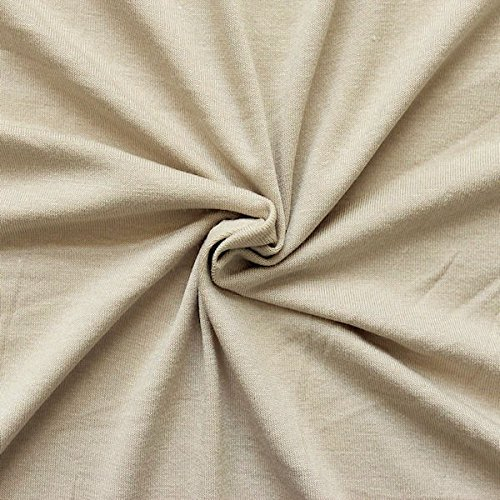 STOFFKONTOR Viskose Stretch Jersey Stoff - Öko-Tex Standard, Meterware, Beige