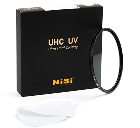 NiSi UHC UV Filter 82mm Schutzfilter mit Reinigungstuch - Water-White Glas, Ultraharte Beschichtung mit 99,3% Lichtdurchlässigkeit, Ultradünne Gerändelte Rahmen