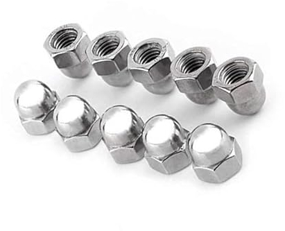 Hutmuttern M4 Edelstahl A2 - DIN 1587 - Hutmutter hohe form - Metrisch Gewinde (Gewinde: M4; Menge: 25 St.)