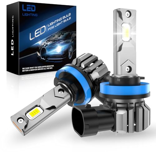 SHINYY Lampadine H11 H8 H9 LED per Auto, 2025 Nuovo 24000LM Alto Potente 6500K Bianco 12V Canbus Anti Errore Lampada Led H11 Veicolo Faro per Abbaglianti/Anabbagliante/Fendinebbia, Pack da 2