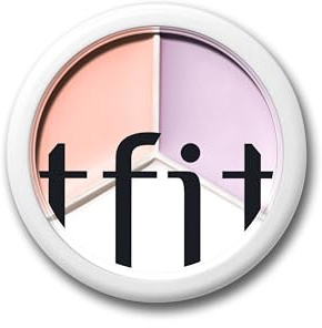 TFIT Multi-Use Pot Concealer - Triple Palette | High-Pigmented, Full Coverage & Crease-Proof | Korean Concealer for Dark Circles, Redness & Blemishes (B01 Corrector, 15g)