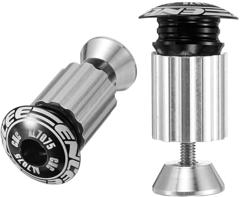 QUARKZMAN Tapones Para Manillar De Bicicleta Tapas De Extremo De Barra De Aluminio 18-20mm Ajuste Bloqueo Expansivo Con Tornillo Para MTB Carretera BMX Bicicleta De Piñón Fijo Negro