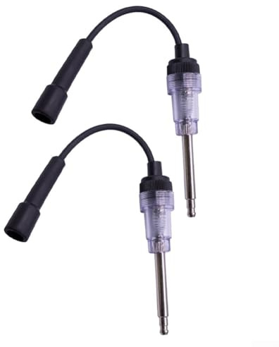 Tester per scintille, confezione da 2 strumenti di prova di accensione per tosaerba e piccoli motori, diagnostica dei guasti con indicatore luminoso e sonda resistente alla ruggine, per riparazioni