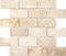 Piastrella a mosaico travertino in pietra naturale beige Brick Inula Chiaro antico travertino per pavimenti parete bagno WC doccia cucina specchio piastrellato rivestimento per vasca da bagno mosaico
