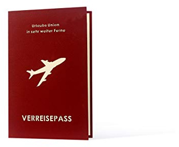 Diese-Klappkarten Carte 3D avec enveloppe valise pour passeport d'avion, carte pour cadeau d'argent, voyage, avion, vacances, carte d'anniversaire à écrire