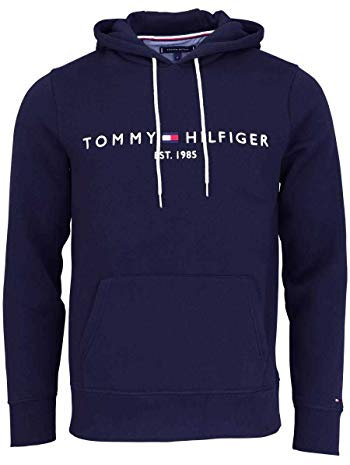 Tommy Hilfiger Herren Hoodie Core Tommy Logo mit Kapuze, Blau (Sky Captain), XXL