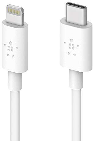 Belkin Boost Charge USB-C Cable with Lightning Connector (MFi-Certified Cable, for iPhone, MacBook, iPad, More), 1.2 m, iPhone Fast Charge 50% in 30 mins, White