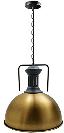 DC VOLTAGE Pendelleuchte Retro, Deckenlampe Rostoptik Industrie Hängeleuchte Breite Wohnzimmer Vintage Deckenleuchte Schlafzimmerlampe Esstischlampe Küchenlampe Rustikal Stil (Gelbes Messing)