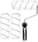 ROLLINGDOG 17,8 cm Farbroller Set mit fusselfreien Rollenhülsen, 3-teilig, ergonomischer Gummigriff zum Malen von Wand, Decken, Innen und Außen