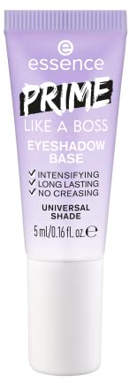 essence PRIME LIKE A BOSS EYESHADOW BASE, Lidschatten Grundierung, transparent, langanhaltend, pflegend, sofortiges Ergebnis, vegan, wasserfest, Mikroplastik Partikel frei (5ml)