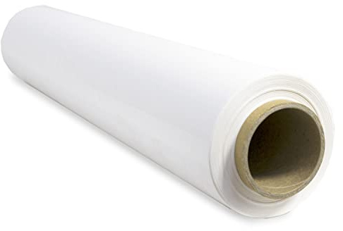 Film de Embalaje Elástico, Film de Plástico Blanco para Embalar, Rollo de Plástico Protector de Envíos y Mudanzas, Rollo de 50cm y hasta 400 m Estirables - Ofituria