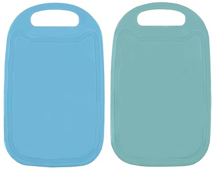 Small Chopping Plastic Board for Kitchen with Grip Handle, Cutting Board for Chopping Vegetables, Fruits, Salad, Meat 27x17 cm