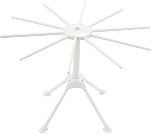 Frefgikty Séchoir à pâtes, support de séchage pliable à 10 bras pour la fabrication de pâtes maison