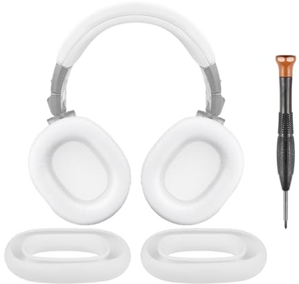 SOULWIT Cuscinetti Auricolari + Archetto + Silicone Protettore Copri Padiglioni, Kit Ricambio per ATH M50, M50X, M50XWH, M50XBT, M50XBT2, M50S/LE, Ricambio di Riparazione Parte