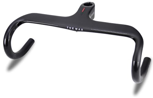 Manillares carbono bicicleta carretera 28.6 Alfa Pasca manillar etiqueta brillante negra nuevo Mango integrado plano ud mate 400x 120mm