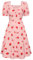 Belle Poque Women Tea Party Dress Summer Short Sleeve A-Line Dress Elegant Garden Party Dress