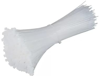 Cables Trenzado Manguito 250 Uds. Brida de cables con bloqueo automático, brida de nailon, bridas de plástico blanco fuerte a presión resistente a altas temperaturas brida de alambre (Color : 5x400mm