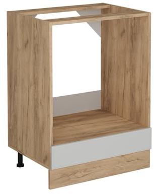 Vicco Herdumbauschrank R-Line, Weiß Landhaus, 60 cm ohne Arbeitsplatte, zur freien Kombination innerhalb modularer Küchensysteme
