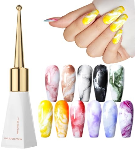 Gel Floral Pour Ongles | Effet Diffusion Gel Florissant 10ml | Liquide Durcissement Rapide Art Sculptage Beauté Maison Femmes Filles