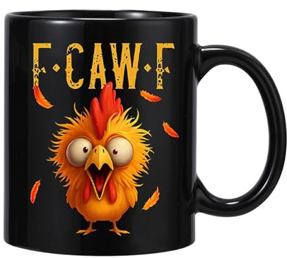 Taza de café de cerámica – 350 ml divertida taza de Halloween de pollo, 11,8 onzas novedosa vajilla, recipiente estable de leche de agua | Hogar, cocina, bar, oficina, cumpleaños, Navidad, regalo para