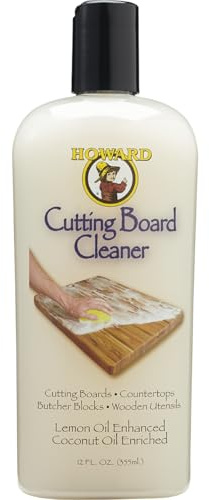 Howard Products CBC012 Wood Cutting Board Cleaner, Wood Cleaner for Wooden Cutting Boards, 12 oz
