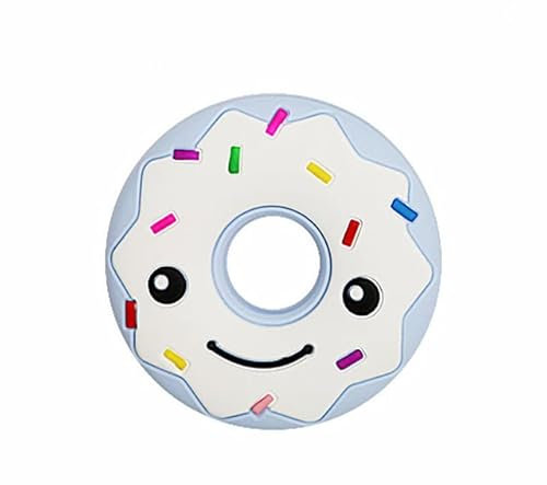 1ud | Mordedor para bebé de silicona | Donut | Rosquilla (Azul)