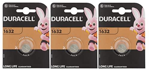3 x Duracell 1632 Lithium (3 Blister à 1 Batterie) 3 Batterien