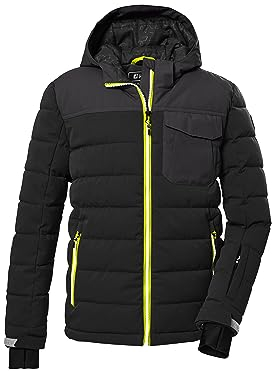 killtec Jungen Skijacke/Steppjacke mit Kapuze und Schneefang KSW 123 BYS SKI QLTD JCKT, schwarz, 152, 39663-000