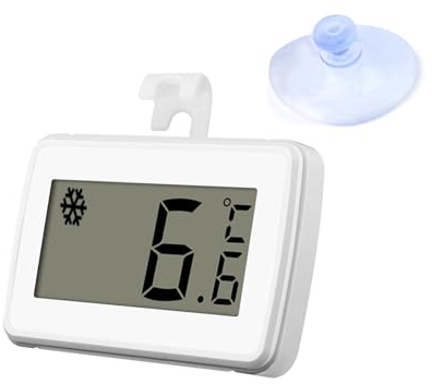 Digital Refrigerator Thermometer – Waterproof Fridge Freezer Thermometer with Easy-to-Read LCD Display (1)