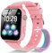 4G GPS Reloj Inteligente Niños, Smartwatch para Niños Niñas con Llamadas, SOS, Modo Clase, WiFi, Videollamada, Chat, Juegos, Cámara, Podómetro, Relojes Teléfono Regalos para Infantil 3-12 Años, Rosa