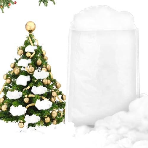 SUFANG Neve Finta Natalizia, 160 g Finta Neve Artificiale, Neve-Artificiale per Decorazioni Natalizie, Coperta da Interni Neve Natalizia per Inverno Mantello Villaggio Albero di Natale