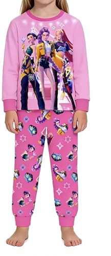 Funykiding Kids Movie Singer Star Sporting Tracksuits,Girls Daily PJS Casual Long Sleeves Tops + Pants Suits,Girls Holiday Party Suits (Pink,5 Years)