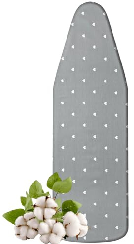 BOOSHMall Funda para Tabla de Planchar, con Banda elástica en Todo el Contorno, Cierres de Velcro, Funda para Tabla de Planchar de 118-128 x 35-43 cm, Funda para estación de Planchado a Vapor