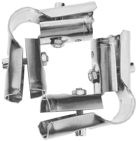 IDEANATEGRATE 2 Stück Rohrverbindungsschellen aus Edelstahl mit Galvanisierter Oberfläche Zuverlässige Verbindung und Einfache Montage für Gewächshauszubehör und Gartenbau
