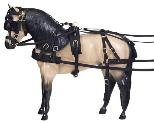 Tough 1 Deluxe Nylon Driving Harness, Horse , Black