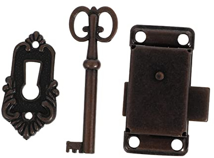 DOITOOL Serrature Per Mobili Vintage 6 Pezzi Set Da 2 Pezzi Serrature Decorative Compatte Per Scatole Di Gioielli Antiche 2.17X1.38X1.18In Facili Da Installare Per Riparazioni E Decorazioni